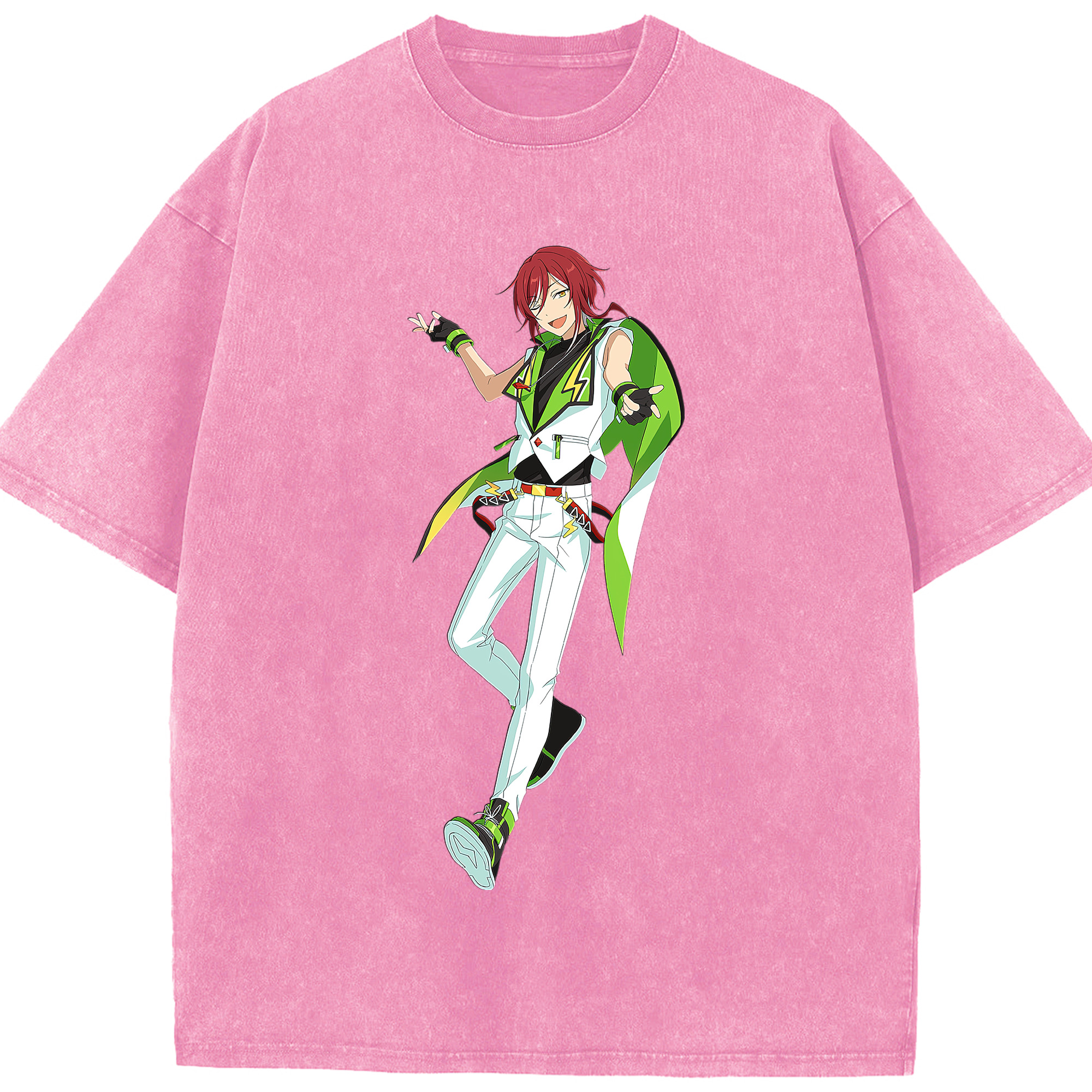 （画像用） あんさんぶるスターズ! Ensemble Stars 綿100% ヴィンテージ風 半袖Tシャツ（フロントプリント）
